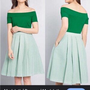 NWT retro style ModCloth off shoulder dress